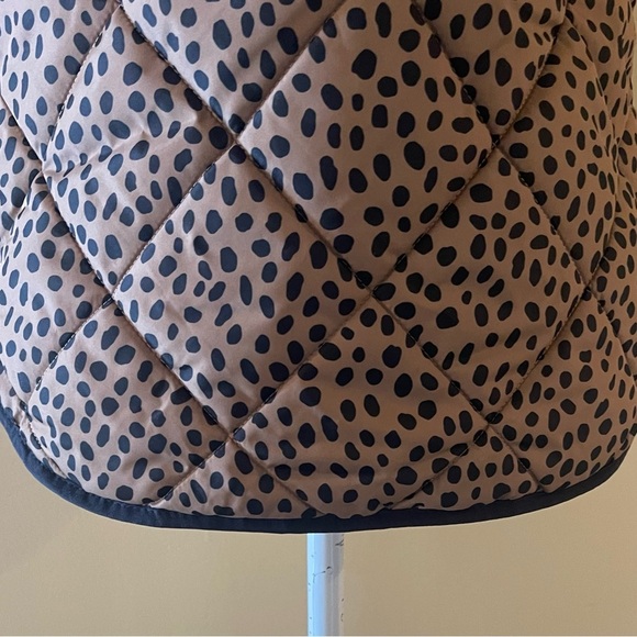 J. Crew Animal-Print Puffer Vest With Snap Pockets - Picture 8 of 9